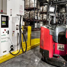 Waterstof tanken voor vorkheftrucks